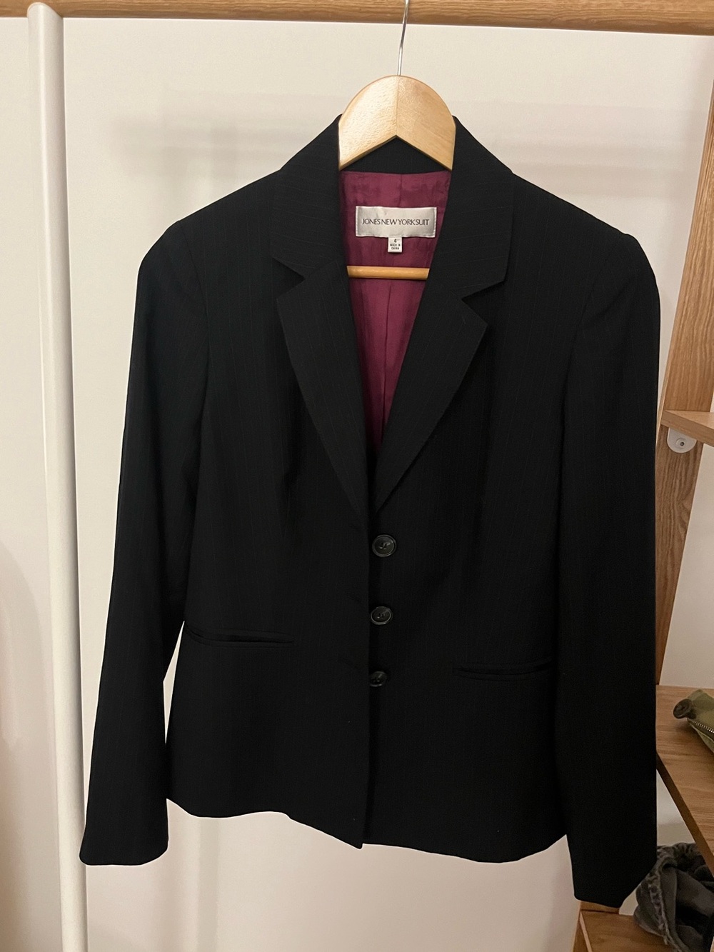 Jones New York Pinstripe Blazer Lining